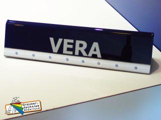 Naambord 200x50mm voor op de balie perspex-tentvorm